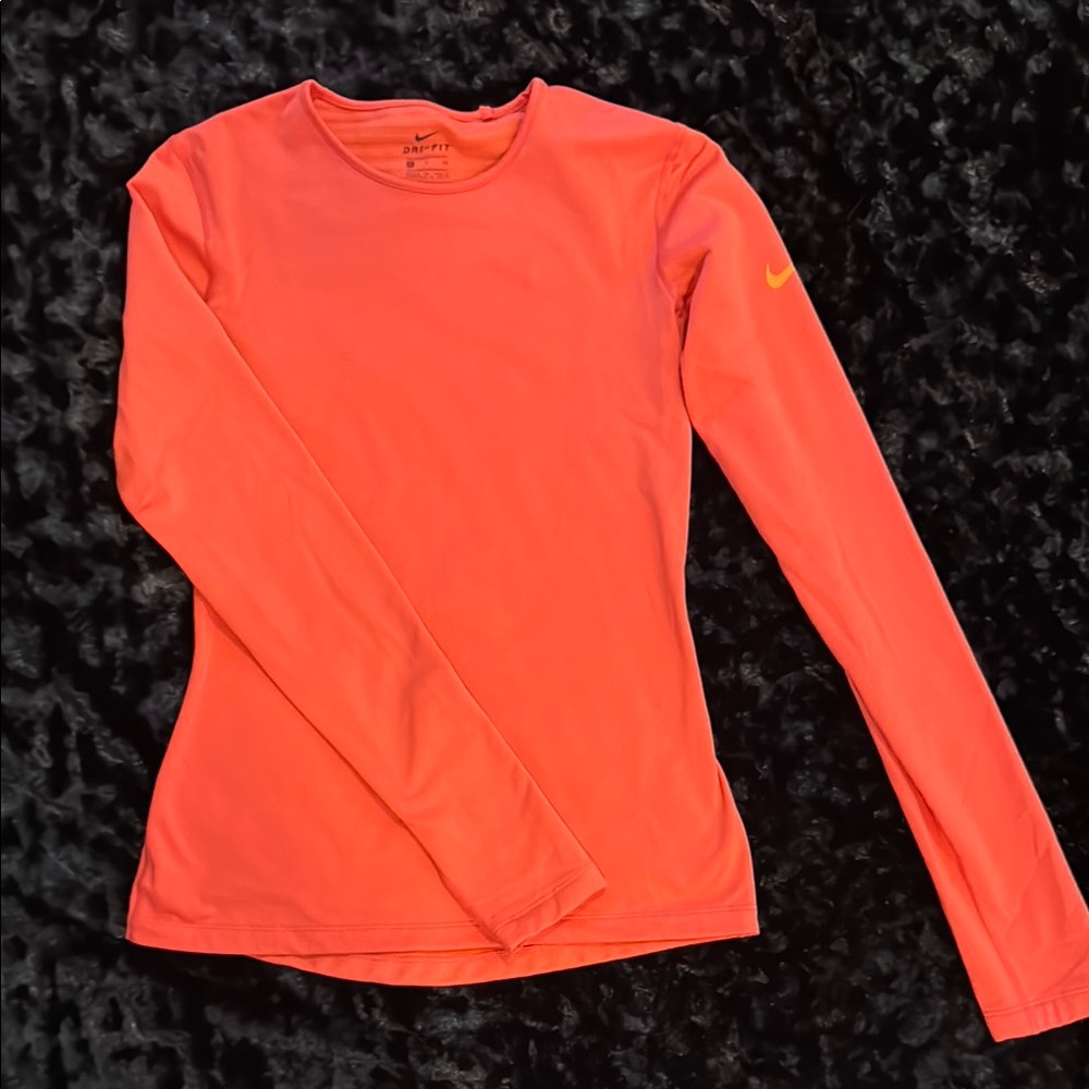 Nike Dri-fit Orange Long Sleeve Top